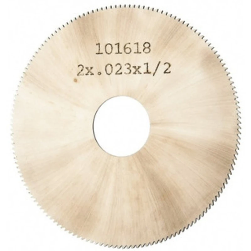 Made in USA 2 Diam x 0.023 Blade Thickness, 1/2 Arbor Hole Diam, 152 Teeth, Solid Carbide Jewelers Saw Uncoated X2J02...